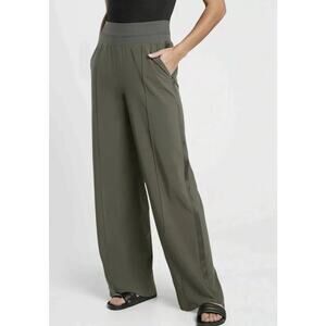 Athleta Plus Nolita Wide Leg Pants Mountain Olive Green Size 20